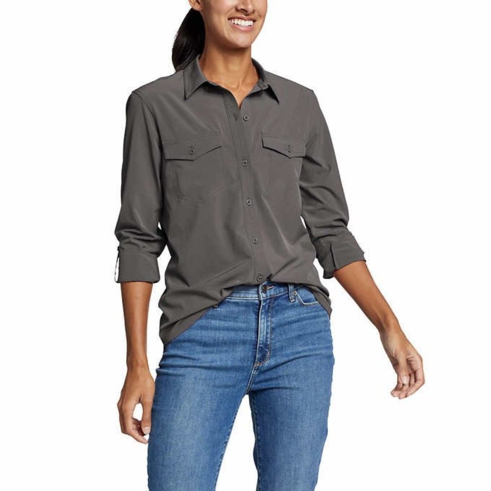 NWT Departure 2.0‎ Long-Sleeve Shirt GRAY
